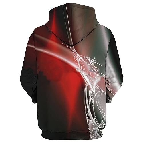 Ymosrh Men's Novelty Hoodies, Long Sleeve Drawstring Casual Print Pullover Hoodie with Kangaroo Pocket, M-6XL2