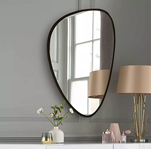 Alfa Design Engineered Wood Asymmetrical Octagonal Wall Mirror wi...