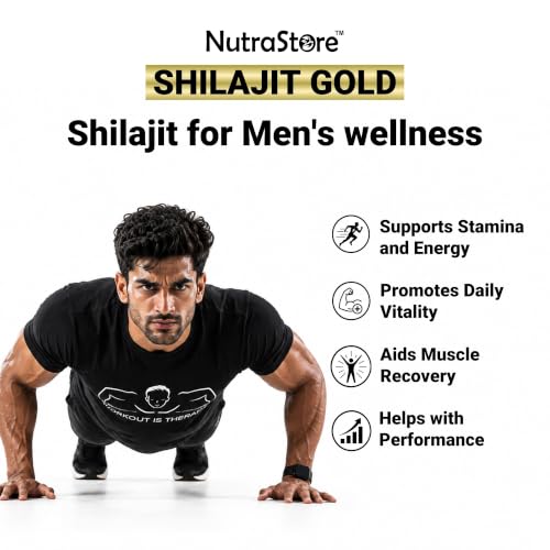 Image of NutraStore Shilajit Gold Resin 20 gm | Shilajit for men | Pure Himalayan Shilajit with 24K Gold for Energy, Strength, Stamina & Vitality | 85+ Minerals with Fulvic Acid | daily health supplement | Pack of 2