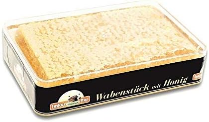 ImkerPur® Honeycomb Piece in Highly Aromatic Acacia Honey (2019 vintage), set of 4, each 400 g (total 1600g), in high-quality, food-safe fresh box