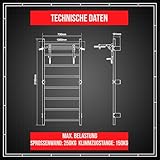 K-Sport: Trainingsset - Sprossenwand mit Dip Station & Klimmzugstange I Kraftstation mit Pull-Up Bar, Dip Stange für anspruchsvolle Workouts, inkl. E-Book