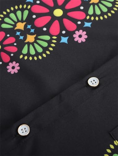 KYKU Mexico Shirt for Men Funny Beach Shirts Hawaiian Button Down Short Sleeve 5