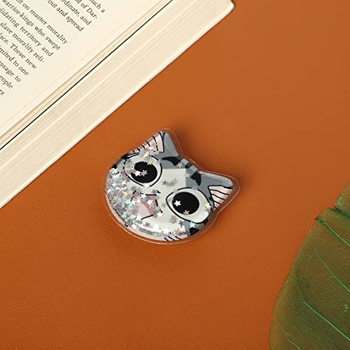 Image of Cute Anime Mobile Holder Grip Stand for Phones Selfie Holder for Smartphones, Designed for Kids and Teens. [ Gel Inside ]-(Model - Grey Cute Kitty)