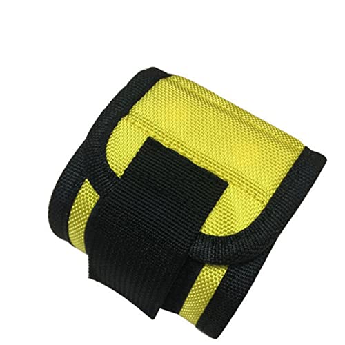 GYZD Bracelets Magnétiques 6 Sac À Outils Magnétique Sangle Fixation Clé À Vis Foret comme Cadeau Père Mari Bricoleur Électricien Menuisier,Jaune Cover