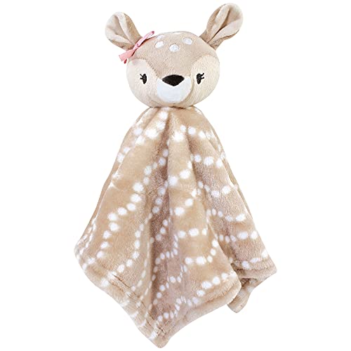 Image of Hudson Baby Unisex Baby Animal Face Security Blanket, Woodland, One Size
