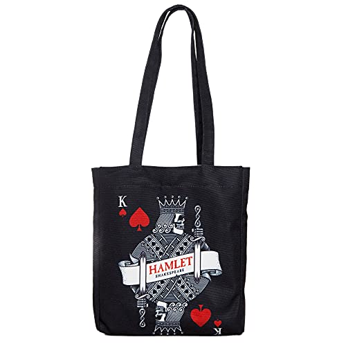 Sac de livre cabas coton grand format sacoche épaule pour mordu de lecture