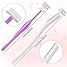 ANCIRS 30 Pack Eyebrow Trimmer Razors for Women Makeup, Facial T Shape Shaver Tool for Eye Brow, Stainless Steel Eyebrow Trimming Kit for Girls- 24 Purple & 6 White