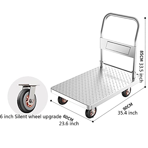 Carretilla plegable con plataforma de acero, multiusos miniatura 2