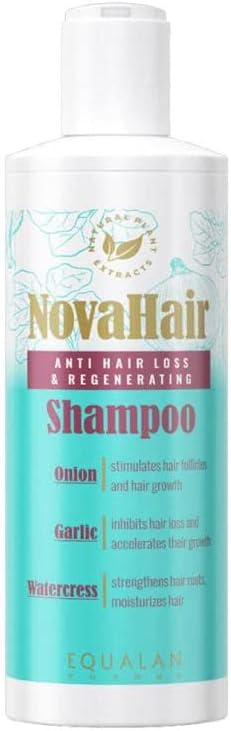 NovaHair Anti Hair Loss and Regenerating Hair Shampoo - 200ml - Stimulates Hair Follicles, Inhibits Hair Loss, and Strengthens Hair Roots for Healthier, Thicker Hair