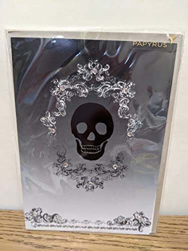 Papyrus Halloween Skull in Mirror Card, 1 pc