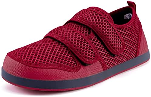 FDGDFG Diabetische Slippers Verstelbare Sluiting Oedeem Schoenen Brede Fit Grote Maat Artritis Gezwollen Voeten Schoeisel Voor Mannen, Beige-EU38/240mm