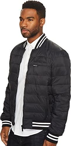 Members Only Men's Down Blend Varsity Puffer Jacket XX-Large Black