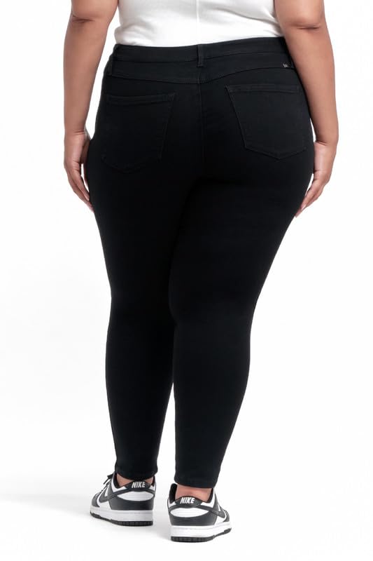 1822 Denim Eco-Friendly High-Rise Skinny Jeans Plus Size 28” in Sustainable Black4