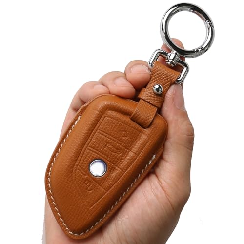 Étui en cuir pour clé de BMW Série 5 X3 X1 coque protection clé voiture