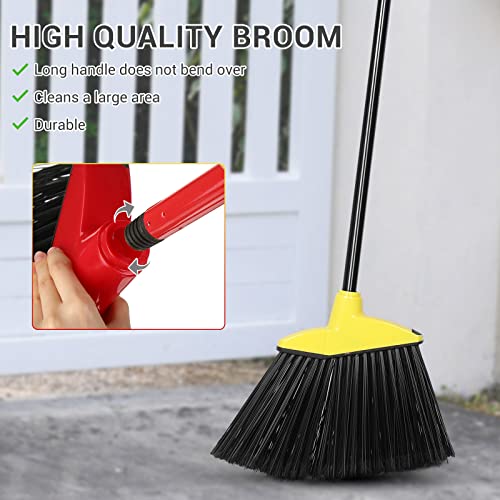 Image of WILLBOND 20 Pcs 20 Pcs Brooms Bulk for Indoor Outdoor 54 Inch, Red, Yellow