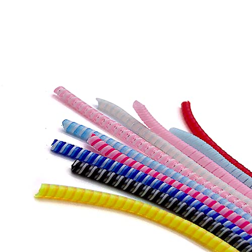 Fillady 10 PCS Charger Cable Saver, Soft Charging Protector, Cord Protector/Wire Protector/Cord Protectors from Pets/Cable Saver is Suitable for Phone, Data Cable, Earphone, Multicolor, 45.27