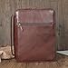 Polare Cowhide Leather Bible Cover Church Bag Bible Protective Book Holder Carrying Case Folder Organizer Portfolio (Coffee)