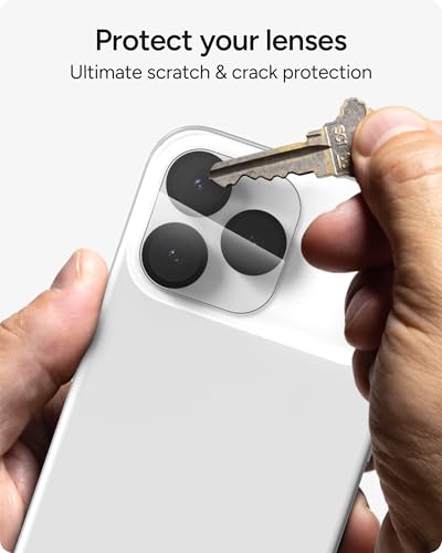Image of ZAGG Glass Elite iPhone Camera Lens Protector for iPhone 17 Pro Max / 17 Pro - Camera Frame, Maximum Impact & Scratch Protection, Anti-Reflective Technology, Smudge-Resistant, Precise Fit