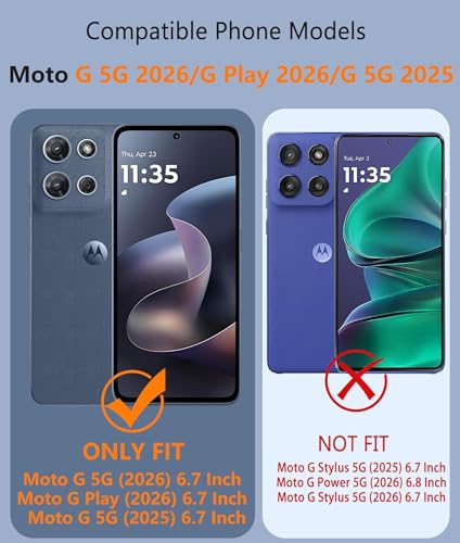 Image of FNTCASE for Moto G 2026 /2025 Phone Case: Moto G Play 2026 Case Magnetic with Screen Protector, 14FT Military Grade Drop Protection Shockproof Non-Slip Dual Layer Cell Phone Cover, Fits MagSafe