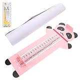 [LIOOBO] 用足測定ゲージ 調節可能なパンダ柄量脚器 コンパクト携帯型 新生児から幼児まで正確な靴測定 家用便利フットメジャー