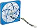 SilverStone SST-FW121 - seria FW cichy wąski wentylator chłodzący 120 mm PWM, biało-niebieski