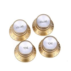 Musiclily Pro Inch Size Boutons Reflector Top Hat 2 Volume 2 Tone Knobs pour USA Les Paul SG Guitare électrique, Doré… - Les Beatles, Paul McCartney, John Lennon, RIngo Starr, George Harrison