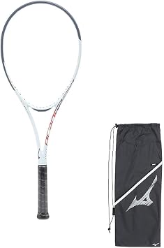 Mizuno 63JTN5A362 Soft Tennis Racquet Across Speed V-01 White x Red/0X/Mens