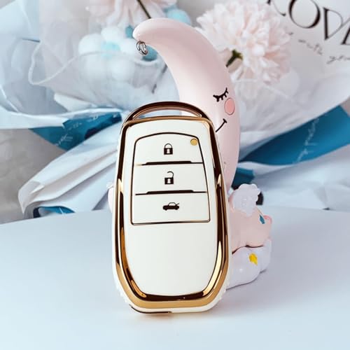 Funda para llave de coche Toyota de 2 y 3 botones en color blanco
