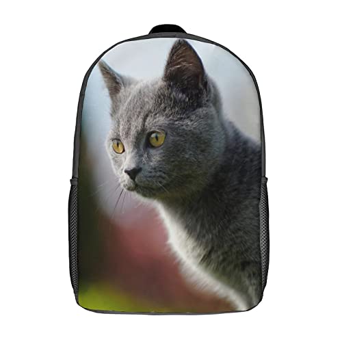 Sac à dos pour enfants 17 pouces chat imprimé 3D mixte