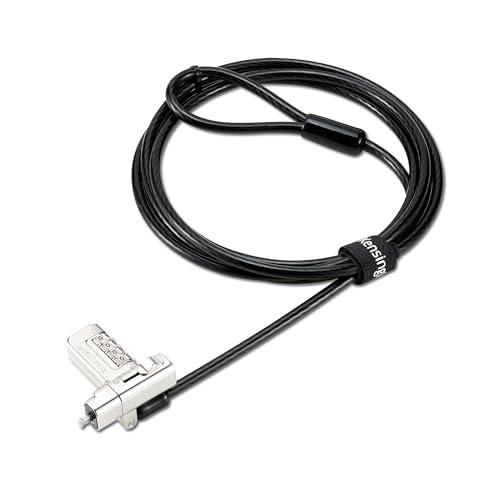 Image of Kensington Universal 3-in-1 2.0 Combination Laptop Lock, fits T-bar, Nano, N17, Wedge-shaped Lock Types, 6-foot Computer Security Locking Cable, Compatible with Dell, HP, Lenovo - Resettable, K63394WW