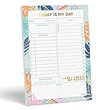 Sweetzer & Orange Today Is My Day Daily Planner Notepad. Undated Planner, Daily Agenda, Focus, and...