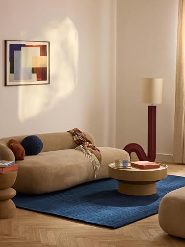 Image of Hand Tufted Carpet Nz Wool with Silk Abstract Design Non Slip Luxury Exclusive Rectangular Carpet for Living Room Bedroom (Size : 5x8 Ft, 152x244 CM), Multicolor