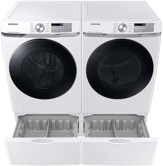 SAMSUNG DVG45B6300W 7.5 cu. ft. Smart Gas Dryer with Steam Sanitize+ in White