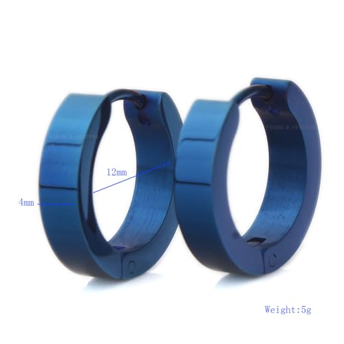 Image of Young & Forever Gift Stainless Steel Hoop Stud Earrings for Men and Boys