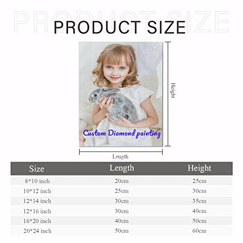 Custom 5D Diy Diamond Painting Kits For Adults, Personalized Diamond Dotz Kits, Customized Diamond Art-Square Drill 12X16In #TOP6