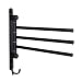 Produktbild Sport Tent Antik Schwarz Handtuchhalter Edelstahl Handtuchstange Extra lang Drehened 3-armig Wandmontag Wandhalterung Doppele Haken Bohren Badezimmer Zubehör
