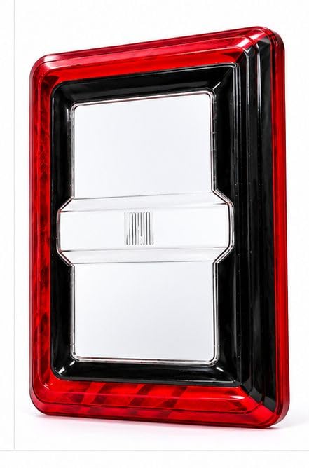Thar ROXX Tail Light Glass Panel – Red Border, Black Bezel left side DIGICOP-image-3