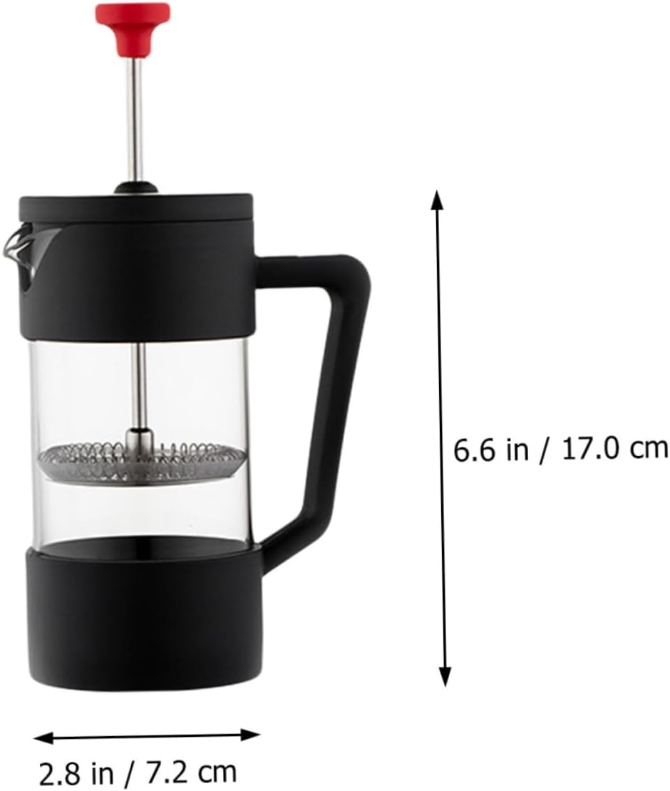 Heat-resistant Coffee Press Pot Double French Coffee Maker for Home Office Portable Tea and Brewer Easy Clean Residue Filter