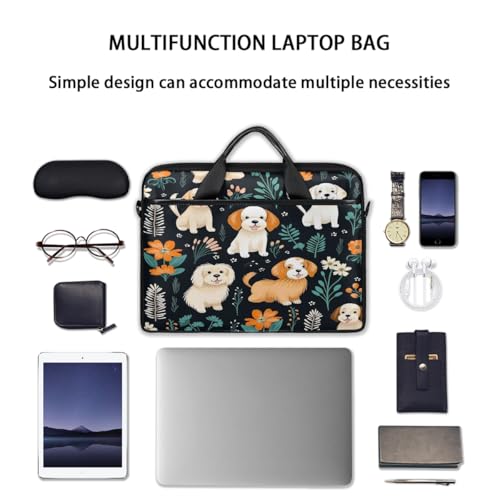 Bolso para portátil con diseño floral y correa ajustable 15 pulgadas miniatura 7