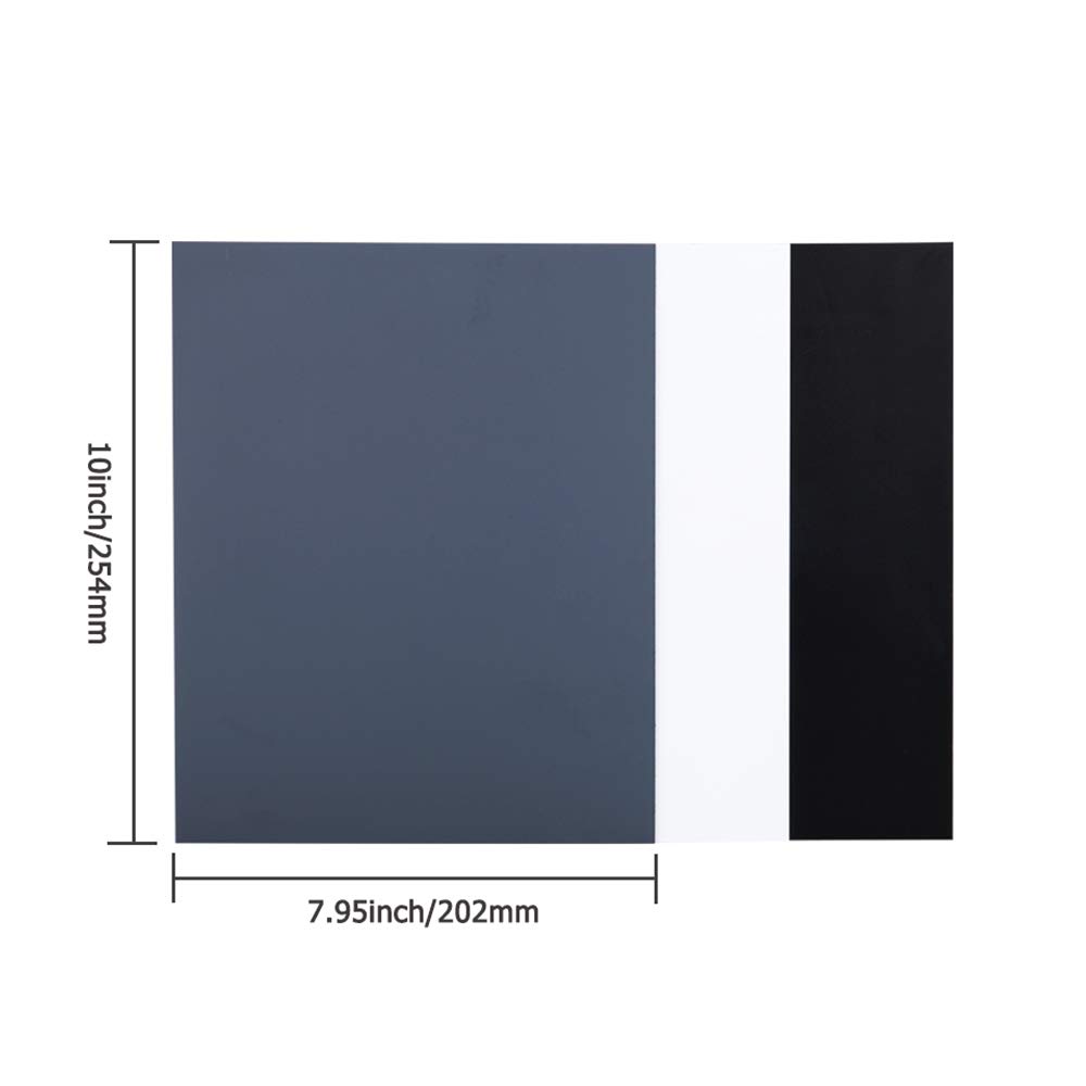 Netural Scheda grigia 3 in 1 A4 18% bilanciamento del bianco per DSLR Canon Nikon Sony