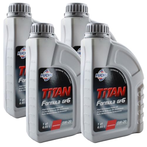 Fuchs 4 Quart TITAN FORMULA GF-6 SAE 5W-20 Aceite Motor 4x1q miniatura 1