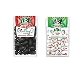 Tic Tac Naughty & Nice Set- Lumps of Coal Cherry and Candy Cane - Christmas Candy - 2 Pack