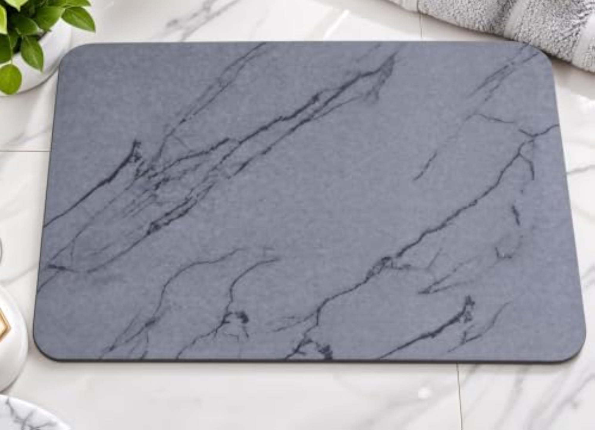 Diatomaceous Earth Stone Bath Mat, Super Absorbent