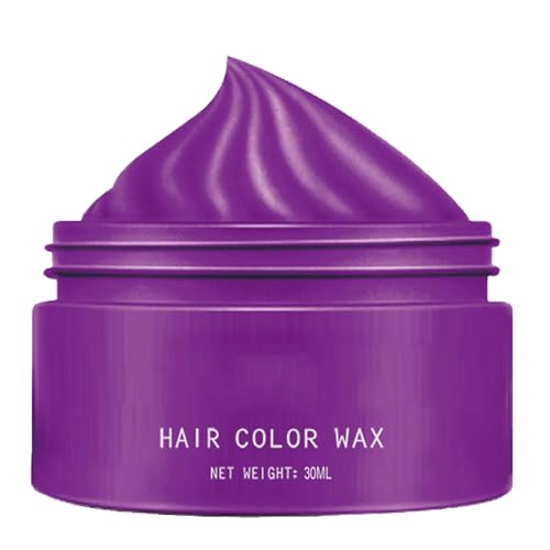 Púrpura Cera de Color Para el Cabello,Tinte de Púrpura Cabello Temporal Mujer y Hombre,Cera de Color de Cabello Temporal Púrpura,Tinte Para El Cabello Púrpura,Color de Cabello Morado Lavable