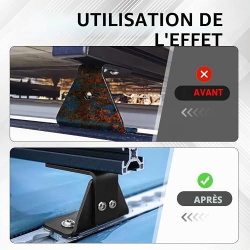 Support de toit double réglable M6 M8 fixe la galerie sans jeu - 7