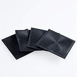 proventa® Anti-Rutsch und Vibrationsdämpfer Pads für Waschmaschinen und Trockner, Made in Germany, schwarz, 4 Stück, Schwingungsdämpfer, stapelbar