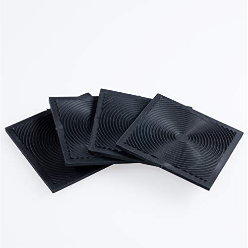 proventa® Anti-Rutsch und Vibrationsdämpfer Pads für Waschmaschinen und Trockner, Made in Germany, schwarz, 4 Stück, Schwingungsdämpfer, stapelbar