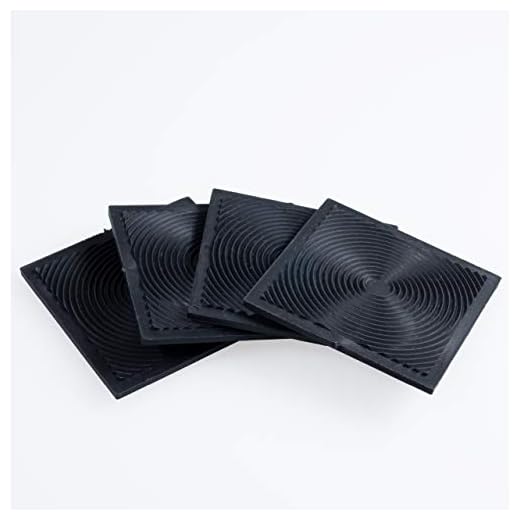 proventa® Halkskydd och vibrationsdämpare dynor för tvättmaskin och torktumlare, tillverkad i Tyskland, svart, 4 stycken, vibrationsdämpare, stapelbar