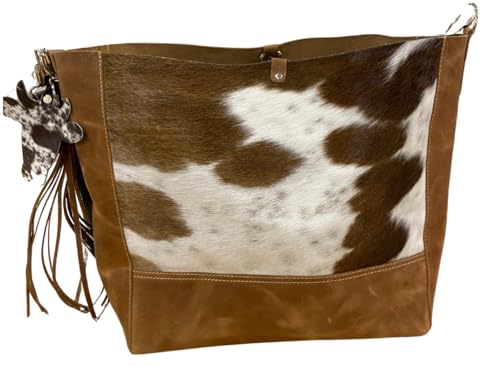 Cowhide Tote Shoulder Bag – Hair-On Pony Skin Purse for Travel, Outdoor, Office & Casual Use | Durable, Stylish & Spacious Everyday Companion