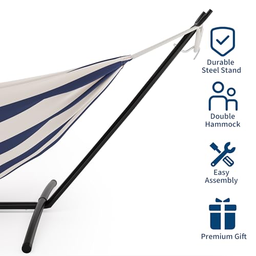 Hamac robuste 450 LB pour éviter le mal de dos support acier stable terrasse